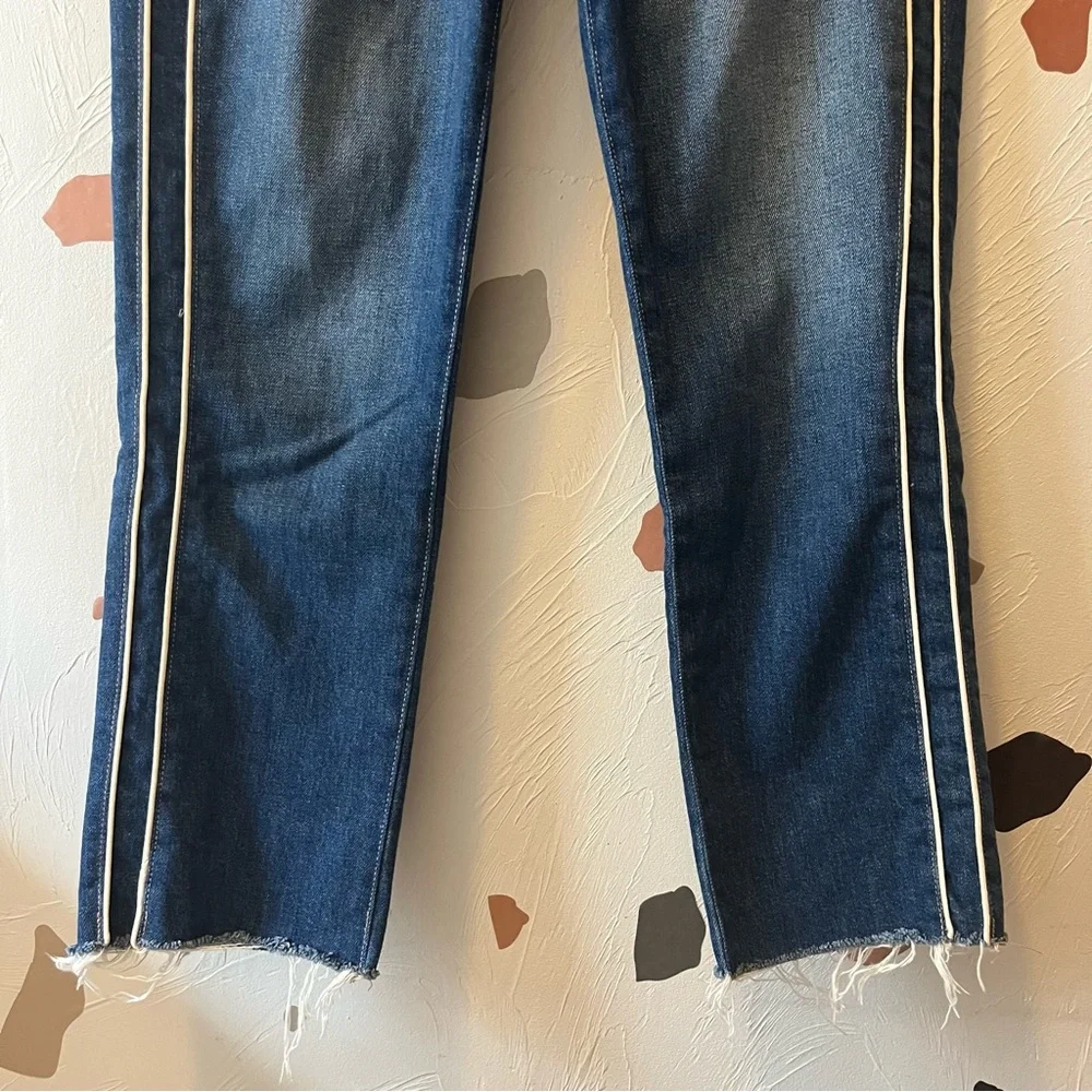 Paige Hoxton Straight Ankle Jeans in Indigo Cream size 28 - Picture 8 of 15